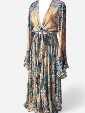 Boho 100% Silk Flowy 2 Piece Set